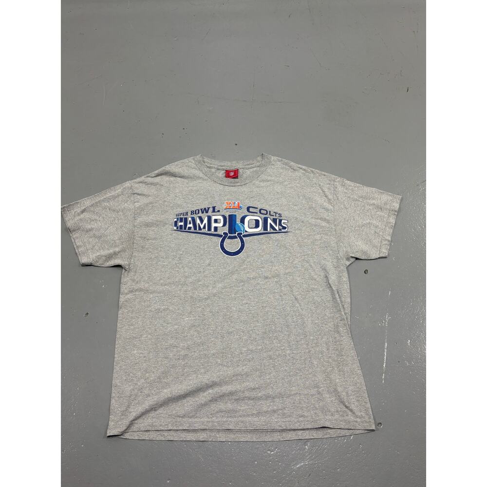 Vintage 2007 Indianapolis Colts Super Bowl XLI Champions Shirt XL‎ Grey NFL Tee